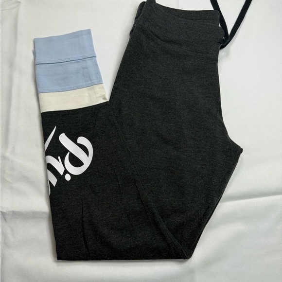 Victoria's Secret Black and Blue Joggers with Color-Block Design - Picture 2 of 8